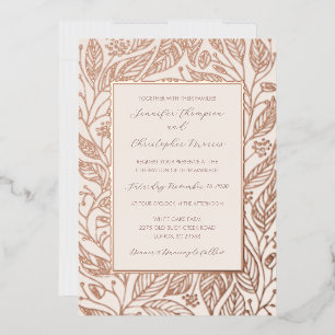 Rustic Boho Botanical Wedding Rose Gold