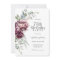 Rustic Boho Burgundy Plum Floral 75th Birthday