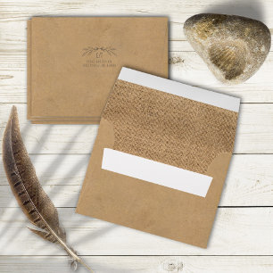Rustic Boho Burlap Wedding ID1109 Envelope