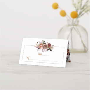 Rustic Boho Butter Rum Rust Place Cards
