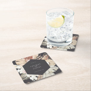 Rustic Boho-Chic Personalised Square Paper Coaster