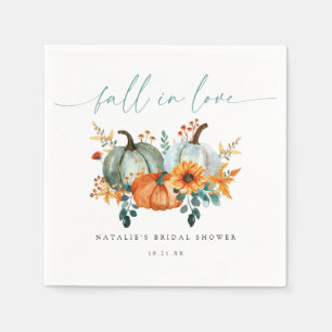 Rustic Boho Chic Pumpkin Fall Bridal Shower Napkin