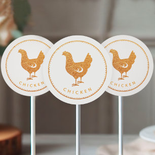 Rustic Boho Chic Wildflowers Chicken Meal Choice Classic Round Sticker