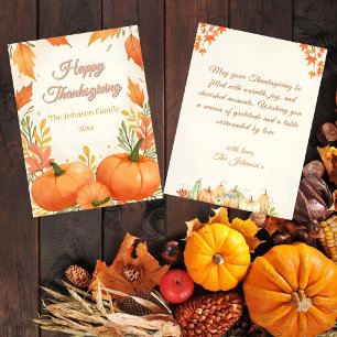 Rustic Boho Cozy Autumn Thanksgiving Card