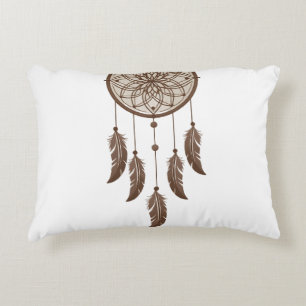 Rustic Boho Dreamcatcher Square Pillow