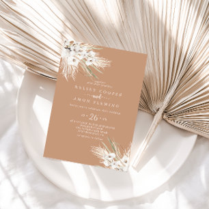 Rustic Boho Elegant Floral Casual Wedding Invitation