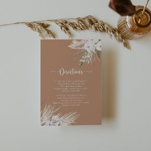 Rustic Boho Elegant Floral Wedding Directions Enclosure Card
