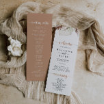 Rustic Boho Elegant Floral Wedding Program Programme<br><div class="desc">This rustic boho elegant floral wedding program is perfect for a destination wedding. The design features watercolor cream,  white,  brown flowers and green pampas grass in elegant bouquets.</div>