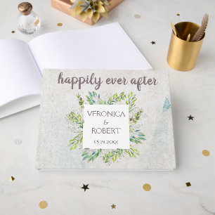 Rustic Boho Eucalyptus Greenery Wedding Reception Guest Book