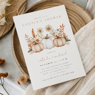 Rustic Boho Fall Pumpkin Couple's Shower Invitation