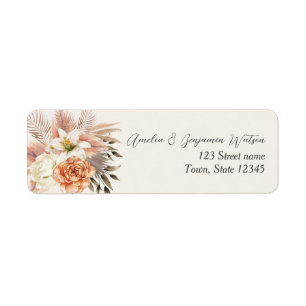 Rustic Boho Fall Wedding Return Address