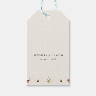 Rustic Boho Fall Wildflowers Wedding or Engagement Gift Tags