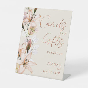 Rustic Boho Floral Cards And Gifts Pedestal Sign