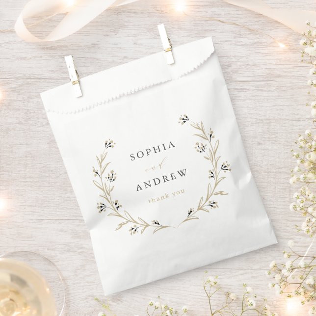 Rustic Boho Floral County Wedding thank you Favour Bags (Clipped)