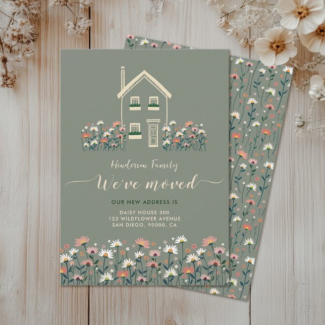 Rustic Boho Floral We Have Moved Announcement  (Creator Uploaded)