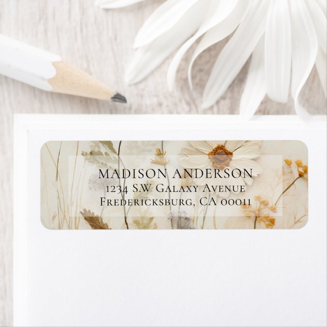 Rustic Boho floral Wedding Address (Insitu)