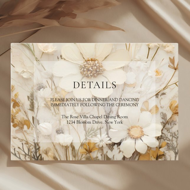 Rustic Boho Floral Wedding Details Enclosure Card (Creator Uploaded)