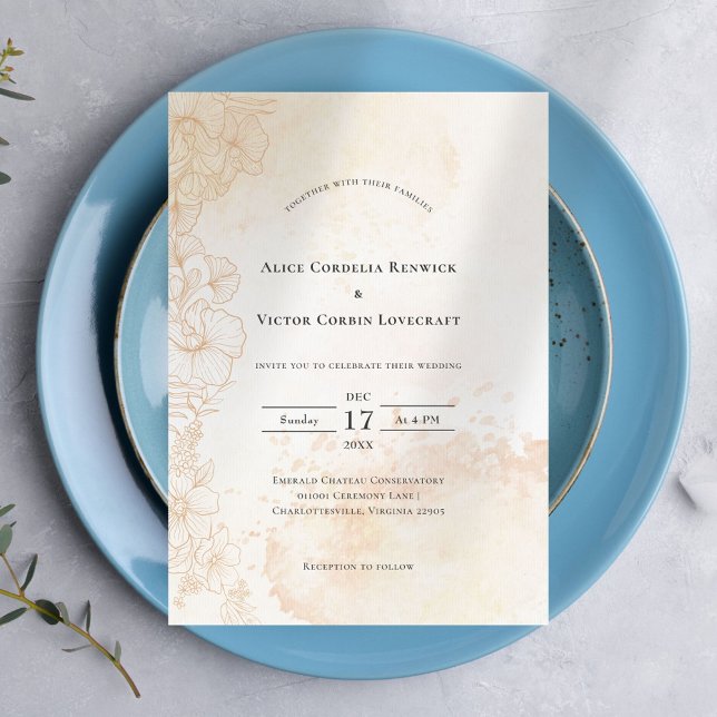 Rustic Boho Floral Wedding Invitation (Creator Uploaded)