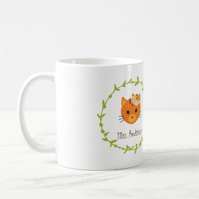 Rustic Boho Forest Cats Wedding Invitation Coffee Mug (Left)