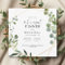 Rustic Boho Greenery Calligraphy Rehearsal Dinner