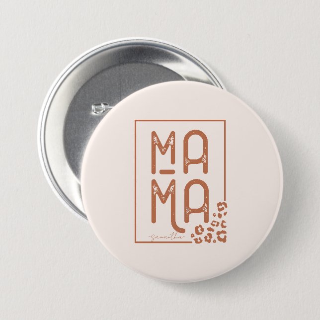 Rustic Boho Mama 7.5 Cm Round Badge (Front & Back)