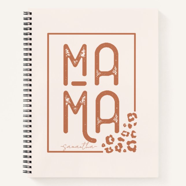 Rustic Boho Mama Notebook (Front)
