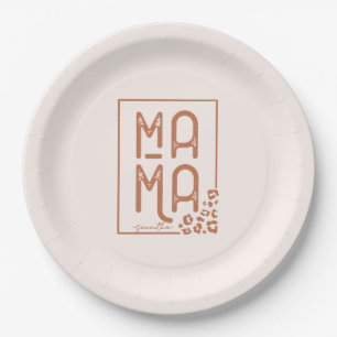 Rustic Boho Mama Paper Plate
