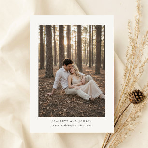 Rustic Boho Minimalist Wedding Invitation