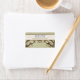 Rustic Boho Peacock Return Address Label