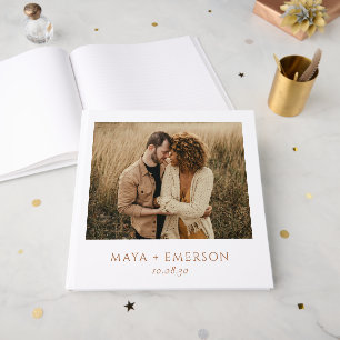 Rustic Boho Photo wedding Guest Book