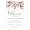 Rustic Boho Pink White Floral Wedding Welcome Sign