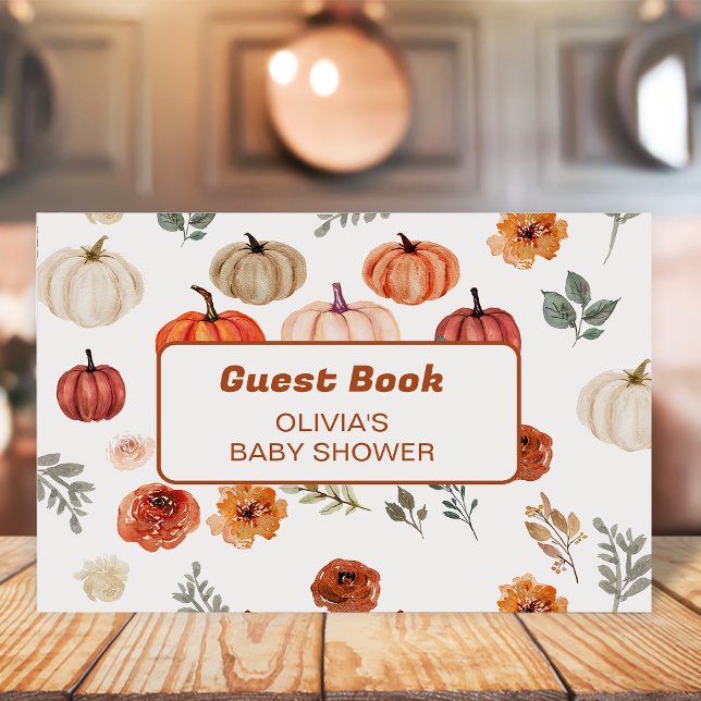 Rustic Boho Pumpkin Baby Shower Guest Book (Creator Uploaded)