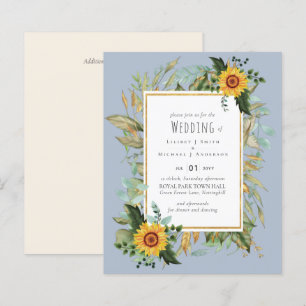 Rustic BOHO Sunflowers Greenery Wedding