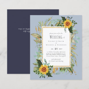 Rustic BOHO Sunflowers Greenery Wedding