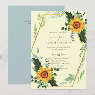 Rustic BOHO Sunflowers Greenery Wedding