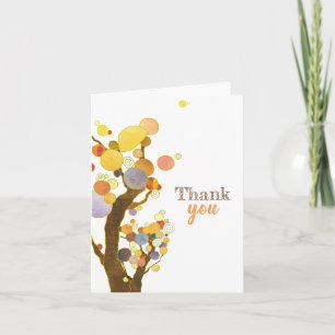 Rustic Boho Trees Thank You Blank Card