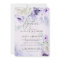  Rustic BOHO Watercolor Lilac Poppies Invitation