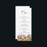 Rustic Boho Wedding Fall Winter Menu card<br><div class="desc">Personalised Elegant Wedding menu,  matching product in my shop.</div>