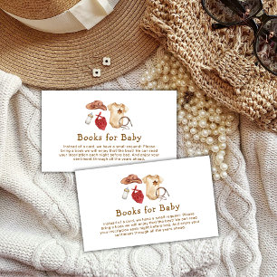 Rustic Boho Western Cowboy Books For Baby Shower Enclosure Card