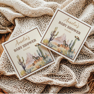 Rustic Boho Wild West Boy Baby Shower Napkin