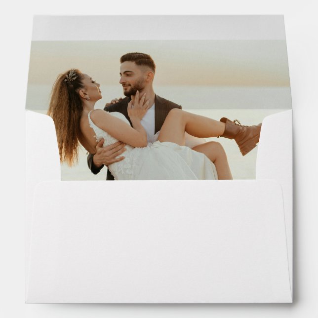 Rustic Boho Wildflower Floral Photo  Envelope (Back (Bottom))