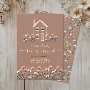 Rustic Boho Wildflower We Have Moved Announcement