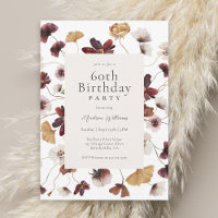 Rustic Boho Wildflowers 60th Birthday Party