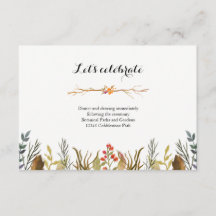 Rustic Boho Woodland Animals Watercolor Wedding