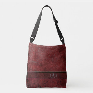 Rustic Book Cover Bags In Burgundy Red
