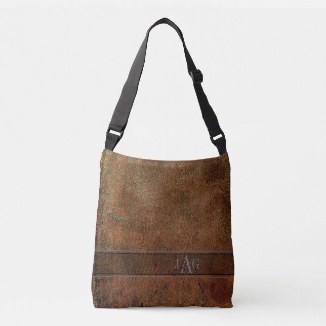 Rustic Book Cover Bags In Classic Brown (Front)