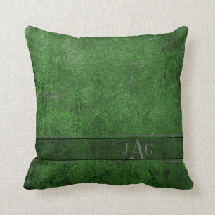 Rustic Book Cover Cushion In Emerald Green