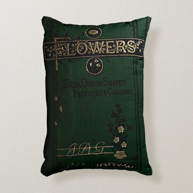 Rustic Book Cover Cushion Victorian Flower Book (Front(Vertical))
