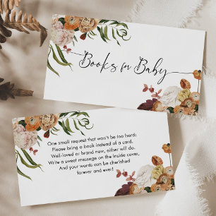 Rustic Books for Baby Shower Enclosure Card
