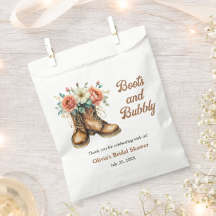 Rustic Boots and Bubbly Western Bridal Shower  Favour Bags